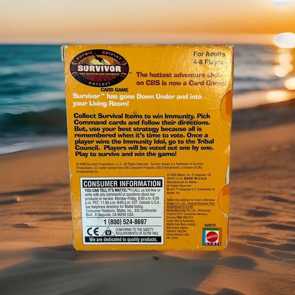 Mattel Survivor Card Game: The Australian Outback Edition 2000 COMPLETE - Picture 2 of 3